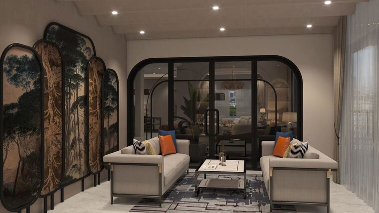 Living Room, m3m-golf-estate 6 Bedroom 12700 Sq.Ft. Penthouse In Sector 65 Gurgaon 10394315