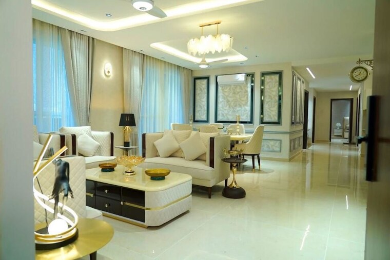 Living Room, maya-green-lotus-utsav 3 Bedroom 2100 Sq.Ft. Apartment In International Airport Road Zirakpur 10394241