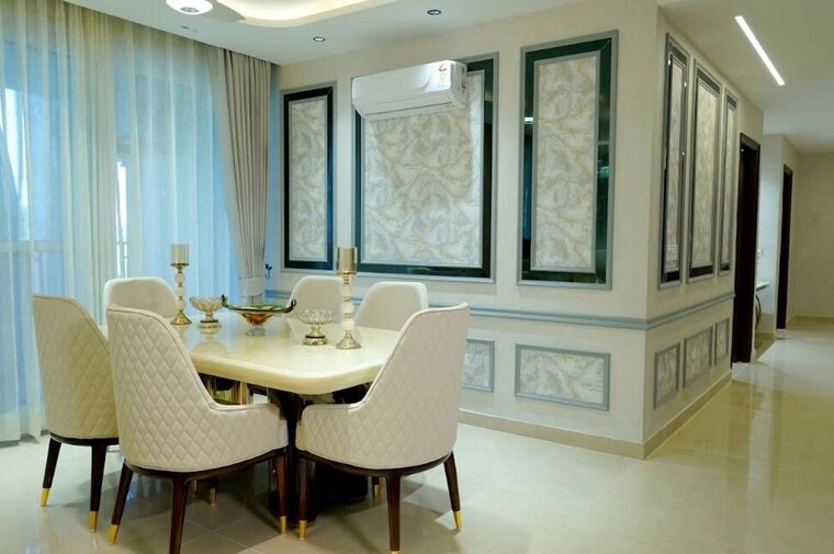 Dining area, maya-green-lotus-utsav 3 Bedroom 2100 Sq.Ft. Apartment In International Airport Road Zirakpur 10394241