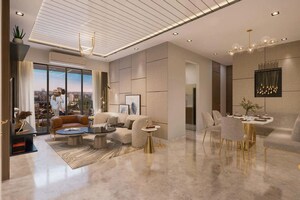Living Room in 3 BHK Apartment at Jade County, Wave City – for Sale