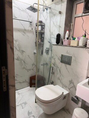 Bathroom in 1.5 BHK Apartment at Raheja Ridgewood, Goregaon East – for Sale