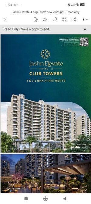 3 BHK Apartment – Exterior View View at Jashn Elevate, Sushant Golf City - for Sale