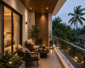 Balcony in 4 BHK Villa at Kolazhy – for Sale