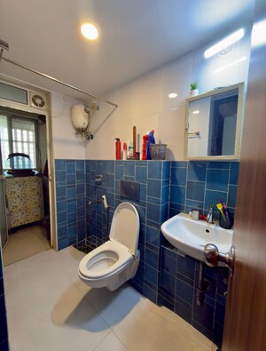 Bathroom in 1 BHK Apartment at Siddhi Highland Haven, Balkum Pada – for Rent