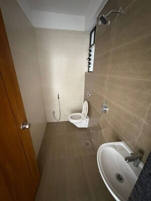Bathroom in 2 BHK Apartment at Swaraaj Heights, Punawale – for Rent