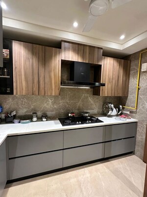 Kitchen in 3 BHK Builder Floor at Amar Colony – for Sale
