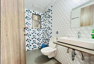 Bathroom in 3 BHK Builder Floor at Bramhacorp The Collection, Kalyani Nagar – for Rent