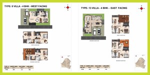 Floor Plan in 3 BHK Villa at Casagrand Vybe, Gaganpahad – for Sale