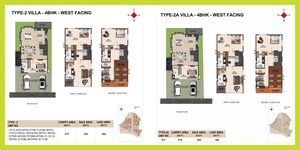 Floor Plan in 3 BHK Villa at Casagrand Vybe, Gaganpahad – for Sale
