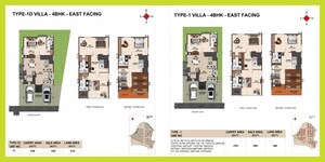 Floor Plan in 3 BHK Villa at Casagrand Vybe, Gaganpahad – for Sale