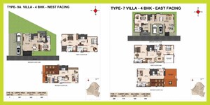 Floor Plan in 3 BHK Villa at Casagrand Vybe, Gaganpahad – for Sale