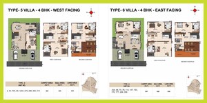 Floor Plan in 3 BHK Villa at Casagrand Vybe, Gaganpahad – for Sale