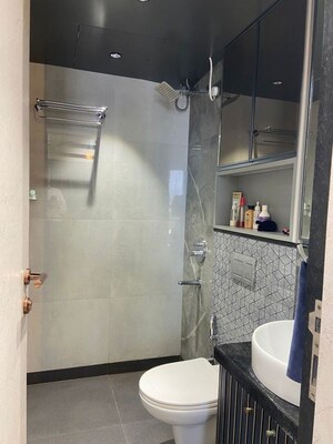 Bathroom in 1 BHK Apartment at Amar Vinay Heritage, Mira Road – for Rent