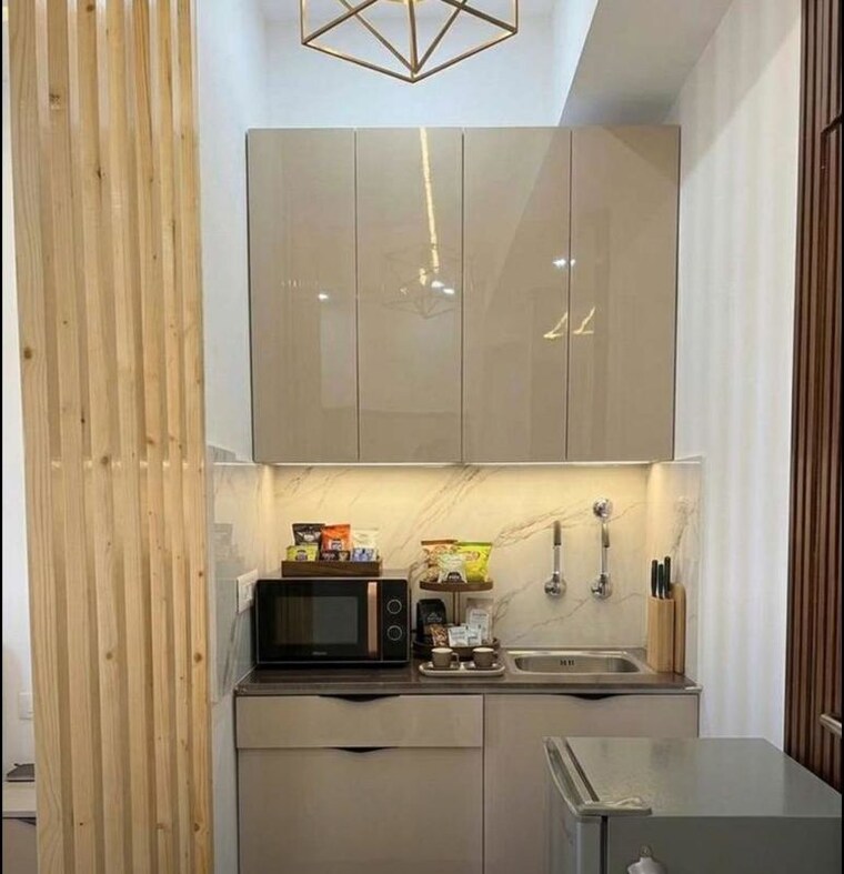 Kitchen, ambala highway 1 Bedroom 555 Sq.Ft. Apartment In Ambala Highway Zirakpur 10396533