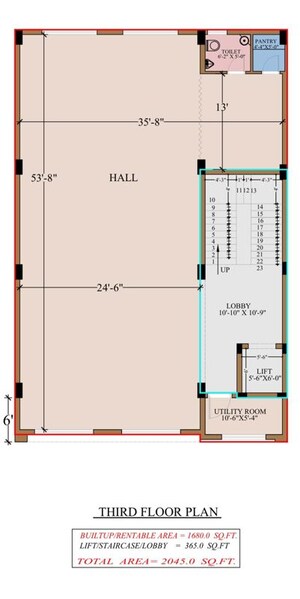 Floor Plan in  Showroom at Danish Nagar – for Rent