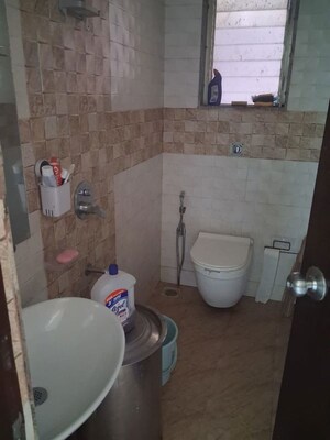 Bathroom in 1 BHK Apartment at Ajmera Bhakti Park, Bhakti Park – for Rent