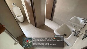 Washroom in  Showroom at Puranik Grand Central, Vartak Nagar – for Rent