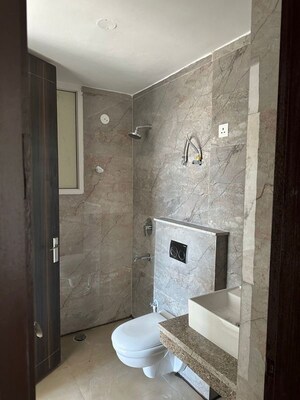 Bathroom in 3 BHK Apartment at Motia Blue Ridge, Dhakoli – for Rent