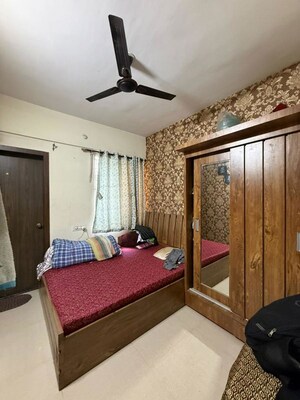 Bedroom in 2 BHK Apartment at LS Mehetre Laxmi Horizon, Punawale – for Rent