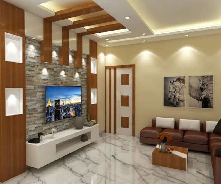Living Room, green fields colony 4 Bedroom 350 Sq.Yd. Builder Floor In Green Fields Colony Faridabad 10397688