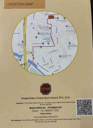 1 BHK Apartment – Map Location View at Rajmudra Rajlaxmi Heights CHS, Borivali East - for Sale