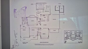 Floor Plan in 4 BHK Apartment at Central Park I, Sector 42 – for Sale