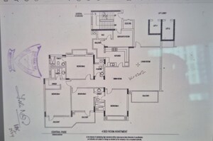 Floor Plan in 4 BHK Apartment at Central Park I, Sector 42 – for Sale