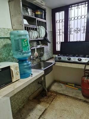 Kitchen in 1 BHK Builder Floor at East Of Kailash – for Rent
