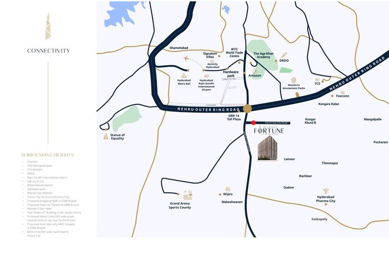 Map Location, eapl-sri-tirumala-fortune 3 Bedroom 1683 Sq.Ft. Apartment In Tukkuguda Hyderabad 10397937