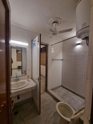 Bathroom in 3 BHK Builder Floor at Greater Kailash ii – for Rent
