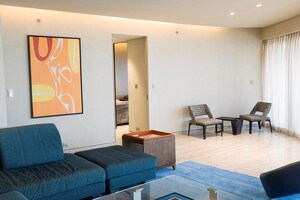 Living Room in 4 BHK Apartment at Lodha The World Towers World One Tier 2, Worli – for Sale
