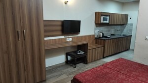 Kitchen in 1 RK Apartment at Paramount Golf Forest Studio Apartments - OAK Towe, Zeta I Greater Noida – for Rent