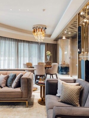 Living Room in 4 BHK Apartment at Lodha The World Towers World One Tier 2, Worli – for Sale