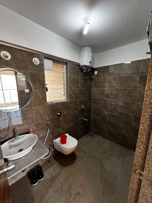 Bathroom in 3 BHK Apartment at Kamgar Putala Vasahat – for Rent