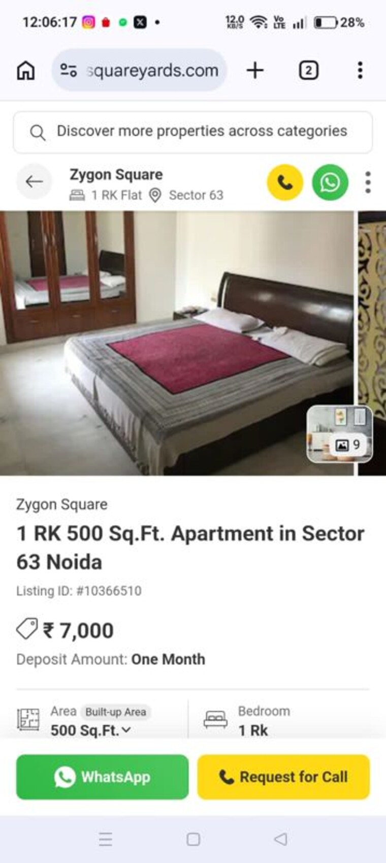 Bedroom, rwa-jalvayu-vihar-noida 2 Bedroom 1140 Sq.Ft. Apartment In Sector 25 Noida 10398612