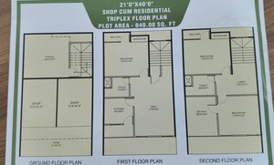 Floor Plan in 3 BHK Independent House at Amrit Pebble Bay Ph II, Baghmugalia – for Sale