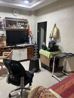 Living Room in 1 BHK Apartment at New Abhilasha CHS, Bhandup West – for Sale