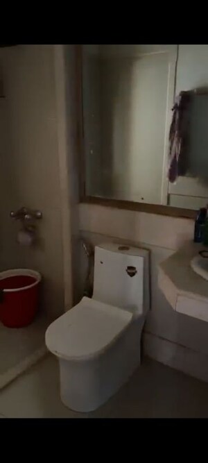 Bathroom in 3 BHK Apartment at Hiranandani Meadows, Manpada – for Rent