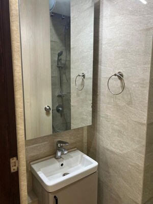 Bathroom in 3 BHK Apartment at Adani Ten BKC, Bandra East – for Rent
