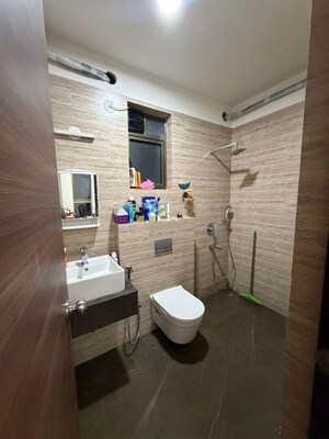 Bathroom in 2 BHK Apartment at Raj Infinia, Malad West – for Rent