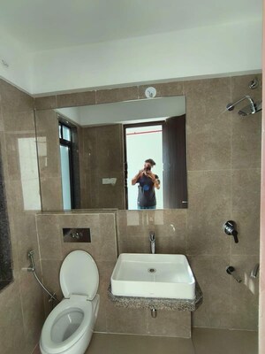 Bathroom in 3 BHK Apartment at Sunteck Avenue 2, Goregaon West – for Rent