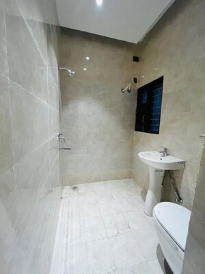 Bathroom in 3 BHK Builder Floor at Riverdale Hazelwood Residences, High Ground – for Sale