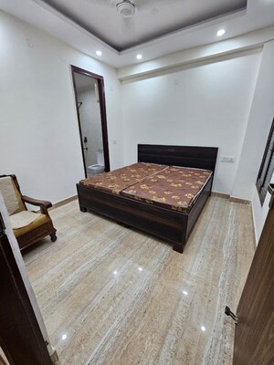 Bedroom in 1 BHK Builder Floor at Palm Residency Chhatarpur, Chattarpur – for Rent