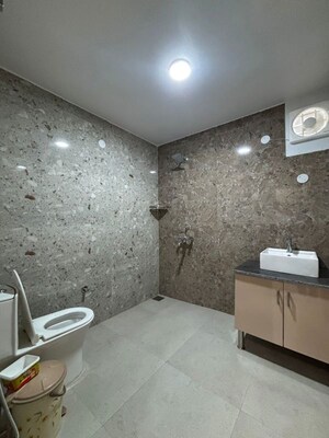 Bathroom in 1 BHK Apartment at Palm Residency Chhatarpur, Chattarpur – for Rent
