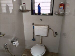 Bathroom in 1 BHK Apartment at Akshay Center, Wakad – for Rent