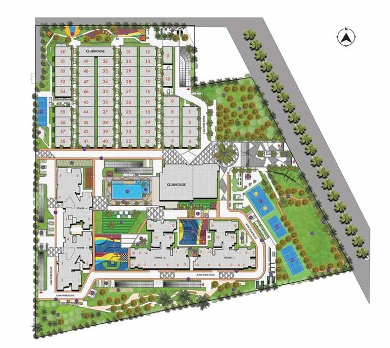Master Plan, sattva-songbird 2.5 Bedroom 1398 Sq.Ft. Apartment In Budigere Cross Bangalore 10380867
