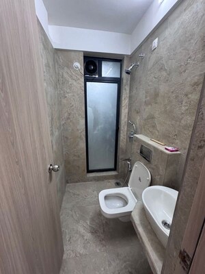 Bathroom in 1 BHK Apartment at Prescon Midtown Bay, Mahim West – for Rent