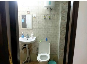 Bathroom in 1 BHK Apartment at AVJ Heightss, Zeta I Greater Noida – for Rent