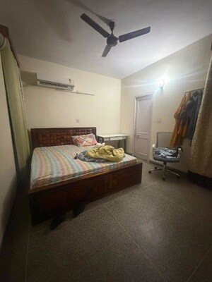Bedroom in 3 BHK Builder Floor at Vijay Ratan Vihar, Sector 15 – for Rent
