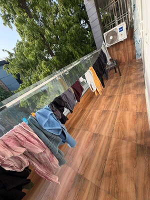 Balcony in 3 BHK Builder Floor at Sector 12 – for Rent